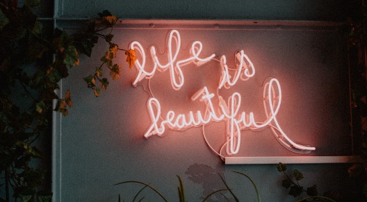 image of a sign that says "life is beautiful"