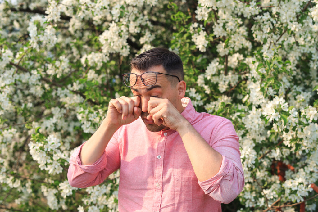 man with spring grief.